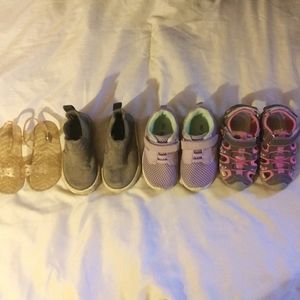 4 pairs of toddler girl shoes/sandals